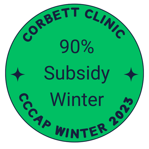 Corbett Clinic Sessions | Corbett Clinic CCCAP - 90% Subsidy