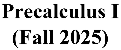 Precalculus I